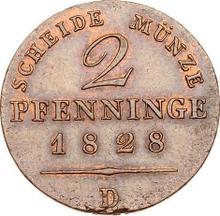 2 Pfennige 1828 D  