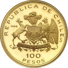 100 pesos 1968 So   "Sesquicentenario. Primera moneda nacional. 1817-1967"