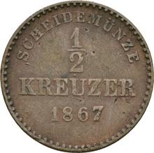 Medio kreuzer 1867   