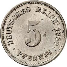 5 fenigów 1888 D  