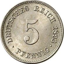 5 fenigów 1893 J  