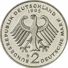 2 марки 1995 D   "Франц Йозеф Штраус"