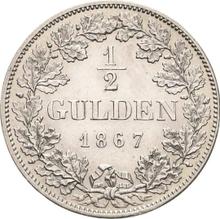 1/2 guldena 1867   