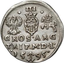 Трояк (3 гроша) 1595    "Литва"