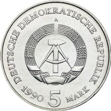 5 марок 1990 A   "Бранденбургские Ворота"
