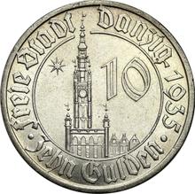 10 Gulden 1935    "Gdansk City Hall"