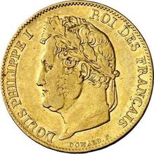 20 francos 1844 W  