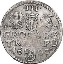 Trojak (3 groszy) 1600  PO  "Casa de moneda de Poznan"