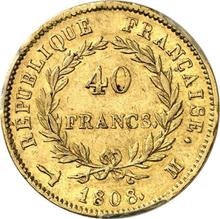 40 francos 1808 M  