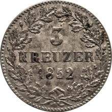 3 kreuzers 1852   