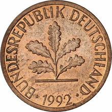 1 Pfennig 1992 D  