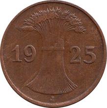 1 Reichspfennig 1925 J  
