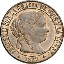 1 centimo de escudo 1867  OM 