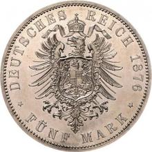 5 marcos 1876 A   "Prusia"