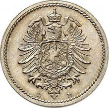 5 fenigów 1874 D  