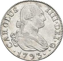 2 Reales 1793 M MF 
