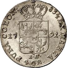 1 Zloty (4 Grosze) 1791  EB 