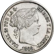 40 céntimos de escudo 1868   