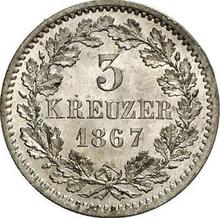 3 kreuzers 1867   