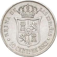 10 centimos de escudo 1866   