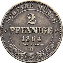 2 fenigi 1864  B 