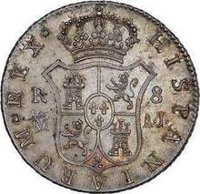 8 reales 1830 M AJ 