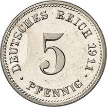 5 fenigów 1911 D  