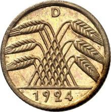 5 Rentenpfennigs 1924 D  