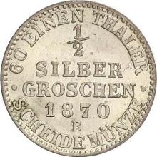 1/2 серебряных гроша 1870 B  