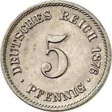 5 пфеннигов 1876 C  