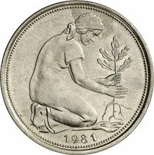 50 Pfennig 1981 J  