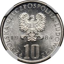 10 złotych 1984 MW   "100 Rocznica śmierci Bolesława Prusa"
