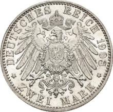 2 marcos 1908 D   "Bavaria"