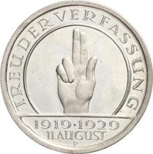 5 Reichsmarks 1929 F   "Constitución"