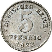 5 Pfennig 1922 D  