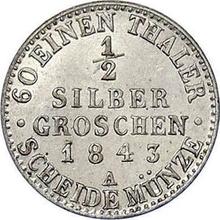 Medio Silber Groschen 1843 A  
