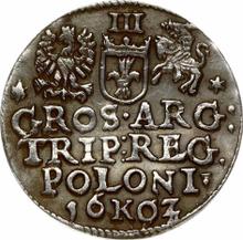 Trojak (3 groszy) 1602  K  "Casa de moneda de Cracovia"