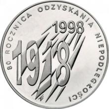 10 злотых 1998 MW  ET "90 лет независимости Польши"