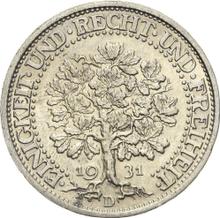 5 Reichsmark 1931 D   "Oak Tree"