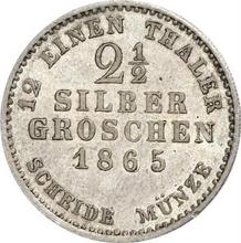 2 1/2 серебряных гроша 1865  C.P. 
