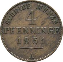 4 fenigi 1851 A  