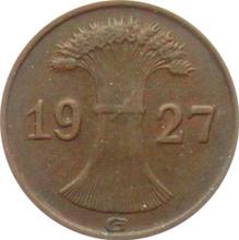 1 рейхспфенниг 1927 G  