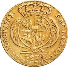 2-1/2 Thaler (1/2 August d'or) 1753  G  "Crown"