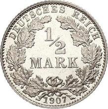 1/2 marki 1907 D  