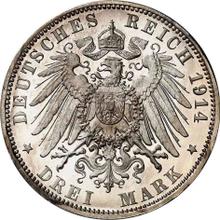 3 марки 1914 J   "Гамбург"