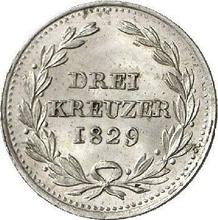 3 kreuzers 1829   