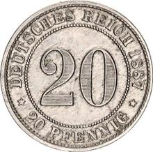 20 Pfennige 1887 D  