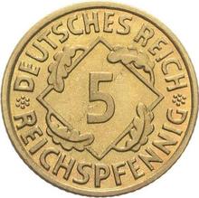 5 Reichspfennigs 1935 E  
