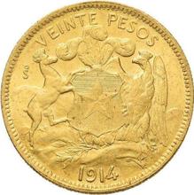 20 Pesos 1914 So  