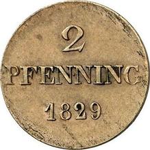 2 пфеннига 1829   